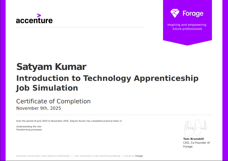 Introduction to Technology Job Simulation